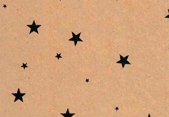 PAPEL DE REGALO KRAFT ESTRELLITA NEGRO