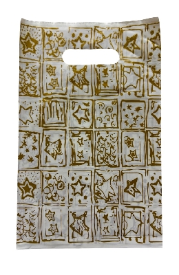 BOLSAS RIÑON FANTASIA - ESTRELLITAS ORO / ROJOX 50 Unid.